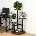 thumbnail image 5 of chaungfeng 3 Tier Plant Stand Indoor, Metal Wood Plant Stands for Indoor Plants Multiple, Corner Tiered Flower Plants Shelf Stand for Living Room Bedroom, 5 of 6