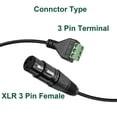 thumbnail image 2 of Conector XLR macho y hembra a cable de terminal de tornillo de 3 pines, 2 of 7
