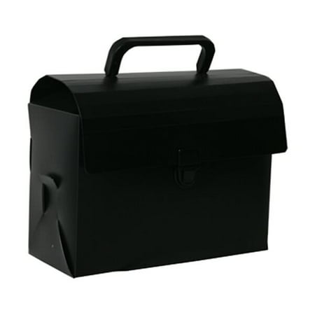 jam paper plastic portfolio art case with handles 6 x 9 x 4 black