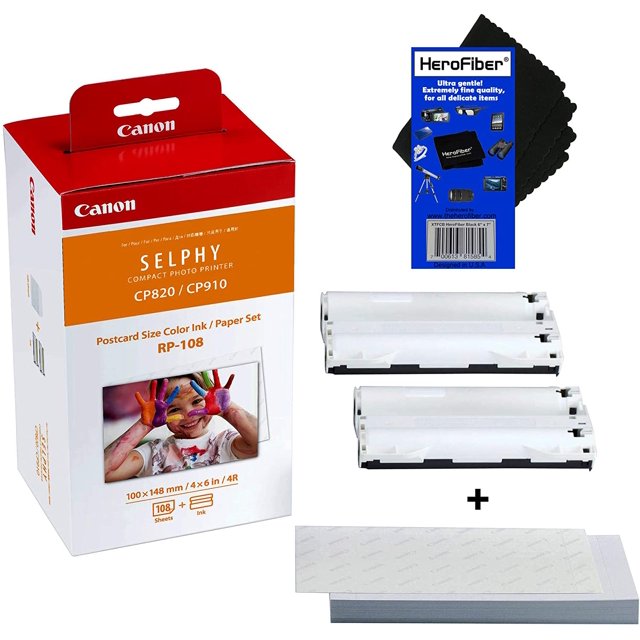 Canon RP-108 High-Capacity Color Ink/Paper Set Includes 108 Sheets + 2 Ink Toner