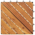 thumbnail image 3 of vidaXL Decking Tiles 30 pcs Brown 11.8"x11.8" Solid Wood Acacia, 3 of 5