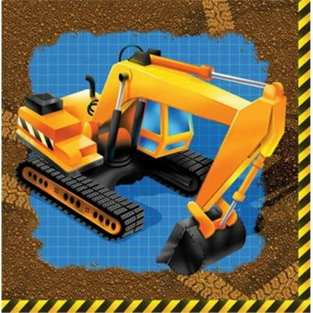 Hoffmaster Group 665955 Construction Party Luncheon Napkins - 16 per Case - Case of 12