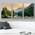 thumbnail image 3 of wall26 Framed Canvas Print Wall Art Set Sunset Colorado Mountain River Forest Nature Wilderness Photography Realism Rustic Landscape Colorful for Living Room, Bedroom, Office - 24"x36"x3 Wh, 3 of 5