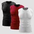 thumbnail image 3 of Gilets de Compression pour Hommes (Lot de 3) Évacuation de l'Humidité, Séchage Rapide pour Entraînement Physique, 3 of 7
