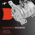 thumbnail image 6 of A-Premium AC Compressor with Clutch Compatible with Chevrolet, GMC Models - Silverado, Suburban, Sierra, Avalanche, Express, Tahoe, Yukon, Escalade, & More - with 2 Mounting Holes, 6 of 9