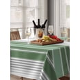 thumbnail image 6 of Sage Green Grey Stripe Table Cloth, Farmhouse Simple Striped Waterproof Tablecloth for Rectangle Tables, Reusable Washable Fabric Table Cover for Restaurant Kitchen Dining Tables 60"x84", 6 of 6