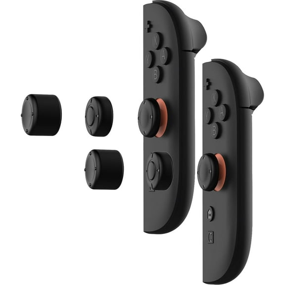 Switch 2 Thumb Grips Joystick Cap Analog Stick Cover Compatible with Switch 2 (2025) Joy-Con, Ergonomic Design, Enhanced Gaming Grip, Joycon Grip Button Stick Cover - Black, 3Pairs(6pcs)