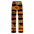 thumbnail image 5 of Zorvxlyn Halloween Women's Pajamas Pants Ghost Jack-O Bat Print Sleeping Pants Women Drawstring Elastic Waist Womens Lounge Pants, 5 of 6