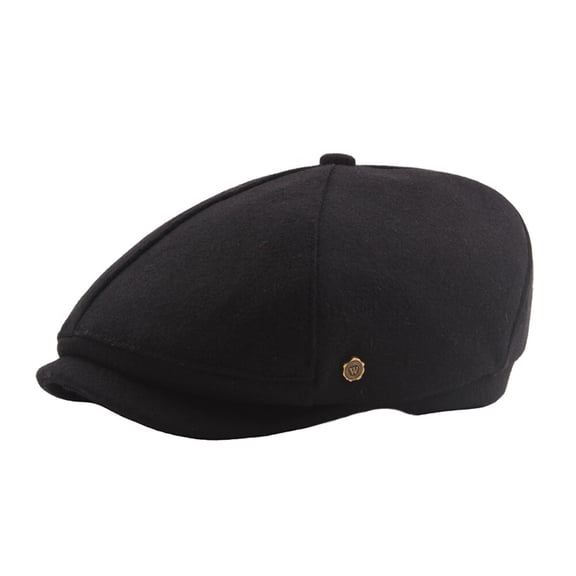 DOPI Men Women Solid Casual Cap Flat Beret Cap Outdoor Beret Caps BlackOne size