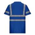 thumbnail image 3 of Womens Tops Under $10 - Shirts for Men Construction Short Sleeve Quick Dry with Pocket Workwear, Class 3 High Visibility Shirts with Reflective Strips Blue XXXXL, 3 of 4