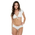 thumbnail image 5 of Luli Fama Havana Nights Seorita Crop Top L539M53-002 White / X-Small, 5 of 6