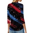 thumbnail image 4 of Women's 250th Anniversary Usa Shirt Independence Day Patriotic Star Print Crew Neck 3/4 Sleeve July 4th Top, 4 of 4
