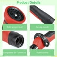 thumbnail image 4 of 15" Garden Watering Wand, Hose Nozzle Sprayer with 8 Adjustable Spray Modes and Thumb Control Shut Off Design for Car Washing, Lawn/Flower Watering, Patio Cleaning, 4 of 7