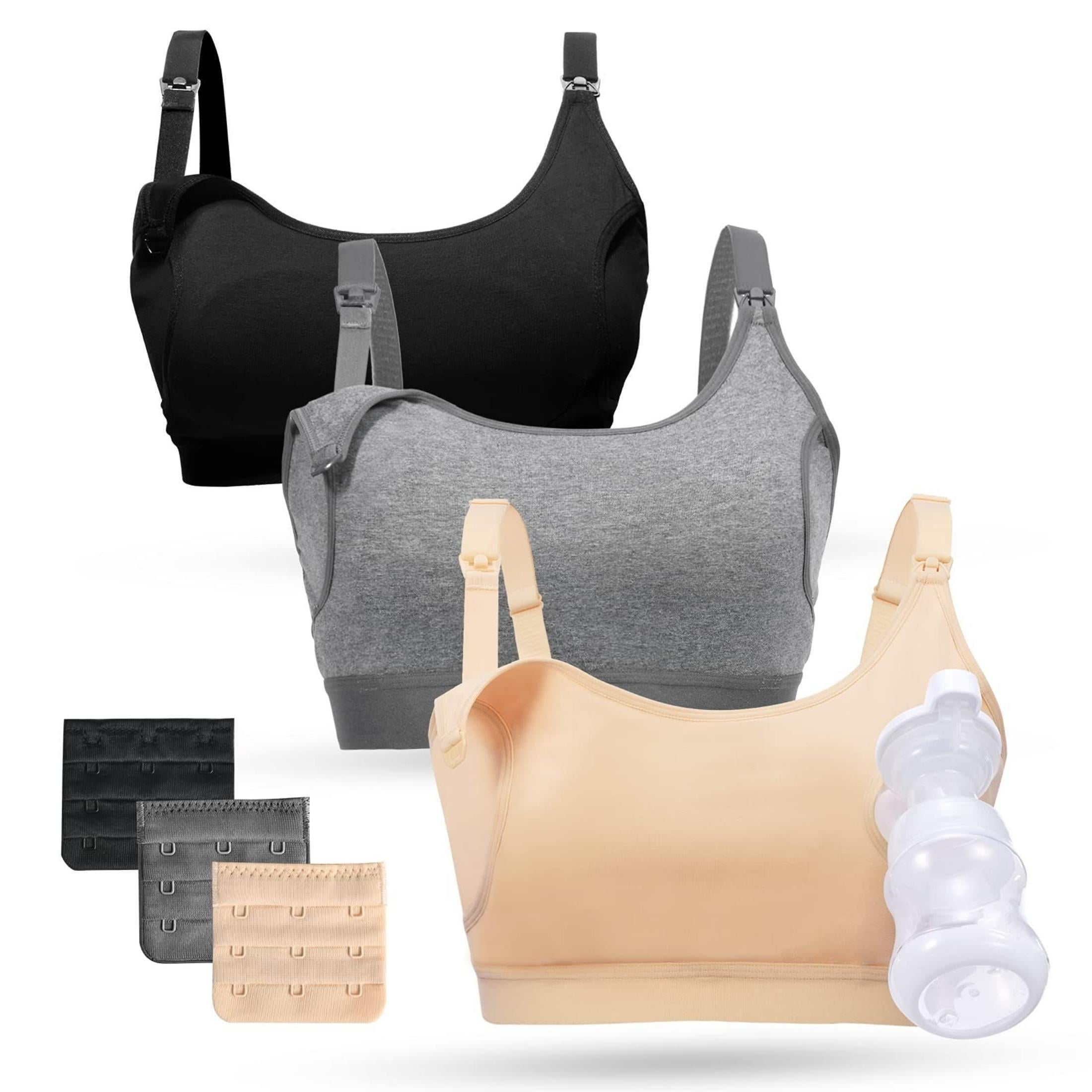 Hands Free Pumping Bra, Momcozy Adjustable Breast-Pump Holding and Nursing  Bra, 3 Pack 