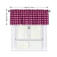thumbnail image 2 of Drapery Wear Rod Short Curtain 54x18in Filter With Light Feature For Easy Installation Rod Free For Bedroom Kitchen Bathroom\r\n Magenta Houndstooth_4, 2 of 7