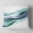thumbnail image 2 of Designart Fractal Lines Grey Blue - Abstract Throw Pillow - 18x18, 2 of 5