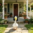 thumbnail image 4 of Fmbmuo 23 Inch Porch Goose Wig Funny Braided Hairpiece Weatherproof Outdoor Garden Statue Accessory,Black, 4 of 5