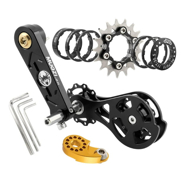 Kit De Conversión De Marcha única Para Bicicleta, Reparación De Accesorios De Ciclismo, Tensores De Cadena, Color Negro, 17T