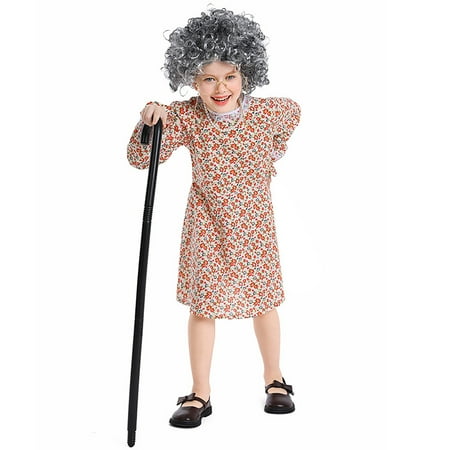 

Girls Dresses Size 6 Kids Girls Wolf Grandma Performance Small Floral Skirt 2Pieces Dress Hat Clothes Set