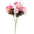 thumbnail image 5 of Girlsshop 12 Roses Artificial Flowers Home Bedroom Hotel Decorative Bouquet,Pink, 5 of 9