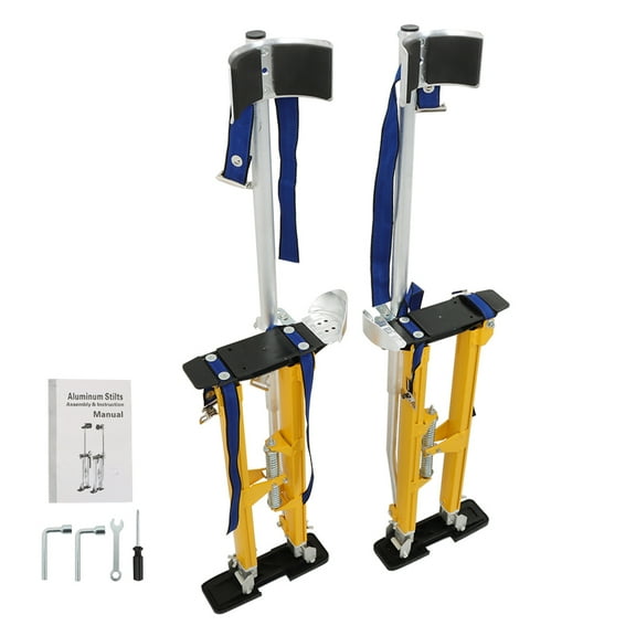 LABLT Adjustable Drywall Stilts 24"-40" Aluminum alloy construction Tool Yellow