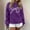 Purple, variant on Holzkary Oversized Sweatshirt for Women Crewneck Bow Print Long Sleeve Pullover Hoodies Tops Fall Fashion Outfits Clothes 2025 Bow Graphic Sweatshirts Pullover Sweatshirts Pullover Tops Beige L