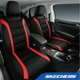thumbnail image 2 of Skechers Leather Mesh Full Set Car Seat Cover – Premium Comfort with Breathable Mesh Panels, Durable Leather Construction, Universal Fit for Cars, Trucks, and SUVs - Red, 2 of 10