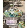 thumbnail image 5 of Hokiten Outdoor Tablecloths with Umbrella Hole & Zipper, Spring Birds Leaves Round Tablecloths 60 Inch, Summer Pastoral Botanical Waterproof Table Cloth, Patio/Pool/Picnic Table Covers, 5 of 7