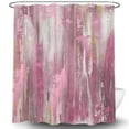 thumbnail image 5 of Abstract Pink Gold Shower Curtain, Modern Neutral Marble Boho Ombre Minimalist Chic Art Shower Curtain for Bathroom, Hot Pink Grey Gray Fabric Bathroom Bathtub Curtain with 12 Hooks, 47X64IN, 5 of 5