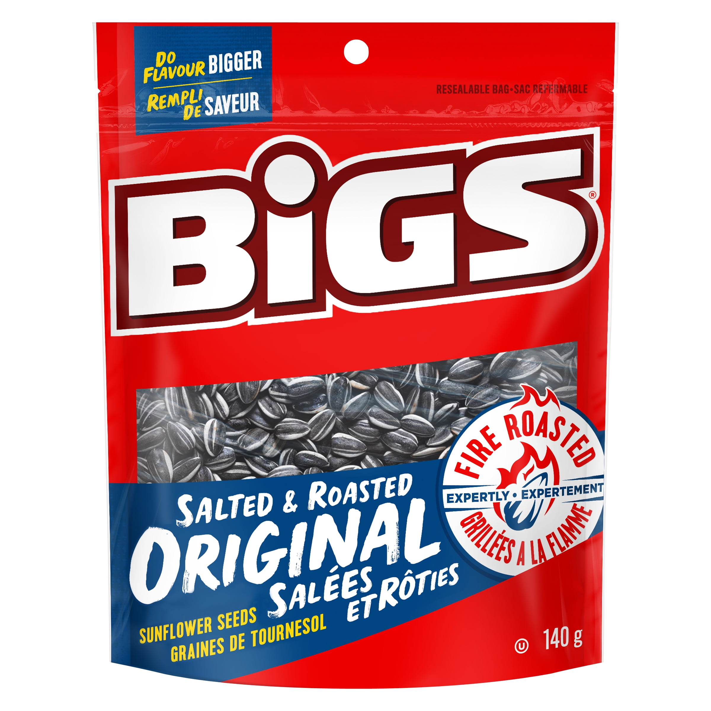 BiGS Salted & Roasted Original Sunflower Seeds - No Artificial Colours ...