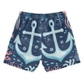 thumbnail image 7 of FORMRS Boys Swim Trunks Quick Dry Mesh Liner Boardshorts Sizes XS-XL, Light Blue Anchor, 7 of 7
