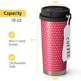 thumbnail image 4 of Modern 18oz Double Drinking Coffee Mug – Vacuum Insulated Stainless Steel Travel Cup with Leakproof Lid, 316 Steel Thermos Tumbler for Hot & Cold Beverages, 4 of 7