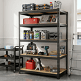 thumbnail image 3 of Xiweot Heavy Duty Garage Shelves, 5-Tier Metal Storage Shelves with Adjustable Steel Rack, 60"H Freestanding Storage Rack 2000 LBS Industrial Shelving Unit for Basement, Warehouse, Workshop, Pantry, 3 of 7
