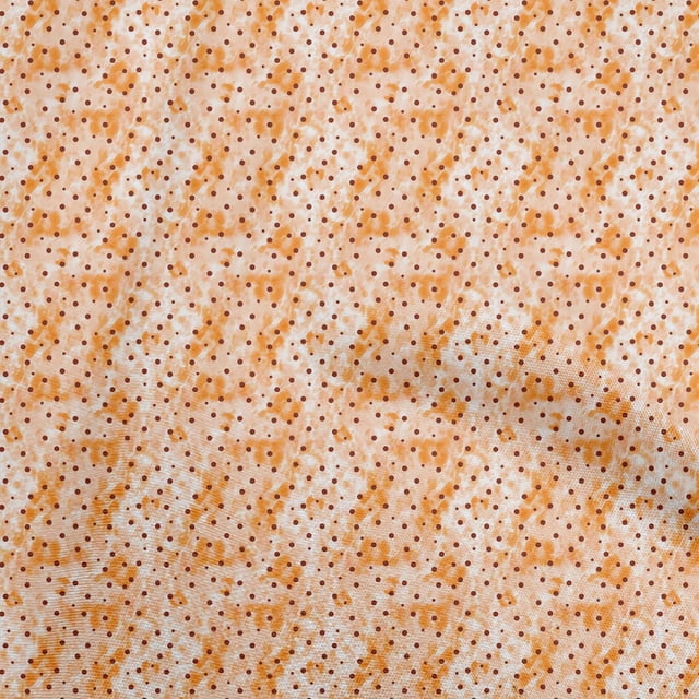 oneOone Rayon Orange Fabric Dot Craft Projects Decor Fabric Printed By The Yard 56 Inch Wide
