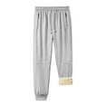 thumbnail image 6 of Xcmzpl Mens Sweatpants Sherpa Fleece Lined Cinch Bottom Joggers Drawstring Elastic Waist Warm Sweat Pants Solid Fall Winter Joogers with Pocket, 6 of 6