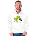 thumbnail image 4 of Fathers Daddysaurus Trex Dinosaur Dad Hoodie Hooded Sweatshirt Men Brisco Brands S, 4 of 6