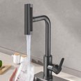thumbnail image 5 of Classic Single Handle Pull Out Faucet, Waterfall Stainless Steel Sink Faucet for Farmhouse Camper Laundry Rv Bar (Black), 5 of 8
