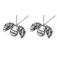 thumbnail image 2 of Guardurnaity Girasol Collar Aleación Exquisita Forma Floral Ampliamente Aplicable Colgante Chica Suministros Moda Decoración Romántica Joyería Oro rosa 2Conjunto, 2 of 6