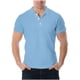 thumbnail image 1 of Blusa y camisa de manga corta con cuello vuelto para hombre, moda informal, con ventilación, botones y solapa, manga corta, poliéster, 1 of 5