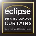 thumbnail image 3 of Eclipse Peconic Grid Pattern Blackout Grommet Top Single Window Panel, Grey, 40 x 63, 3 of 6