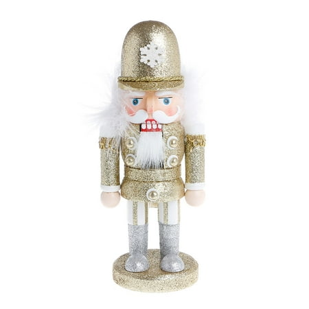 

Christmas Exquisite Wooden Nutcracker Walnut Soldiers Home Decorations Gift 24cm