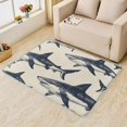 thumbnail image 2 of 3x5 Rug, Shark Rug & Home Decor - Front Door Mat Indoor Entrance, Sea Animal Rugs for Entryway, Washable Non Slip Soft Low Pile Small Area Rug, Kids Carpet & Room Decorations X-&569, 2 of 7