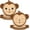 Monkey, variant on Pig Birthday Party Decorations 50PCS Pig Paper Plates Pig Shaped Disposable Plates Pink Pig Farm Animal Theme Party Dinnerware for Boy Girl Baby Shower & Farm House Barnyard Table Decor Supplies