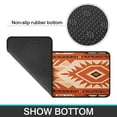 thumbnail image 7 of Boho Orange Farmhouse Cute Tribal Aesthetic Kitchen Mats for Floor 2 Piece Cushioned and Non-Skid Washable Floor Mat for Home Kitchen Decor or Office 17x29+17x47 Inch Black Edge, 7 of 7