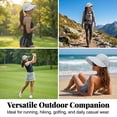 thumbnail image 3 of WGRFFH Women's Wide Brim Sun Visor Hat,Outdoor Wide Brim UV Protection Hollow Top Hat,Lightweight Sports Cap,Quick Dry 5 Panel Cap,Sweat-Wicking,Summer Beach Packable Visor with Ponytail-Hole Pink, 3 of 3