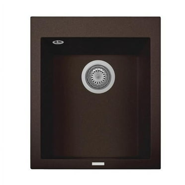 LaToscana ON4110-64UG 16 in. ONE Series Drop-in Quartz Single Bowl Bar Sink in Brown