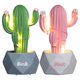 thumbnail image 1 of Bonita decoración de cactus de resina: 2 piezas de centro de mesa con adorno de escritorio y cadena de luces, 1 of 8