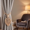 thumbnail image 6 of Dalxymotic Macrame Curtain Tiebacks, Boho Leaf Curtain Tiebacks, Hand Woven Cotton Holdbacks with Wooden Beads, Curtain Tiebacks for Bedroom, Living Room, Home, Window, Door, 6 of 6