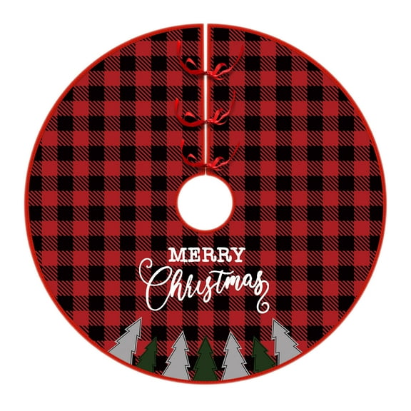Gallickan Christmas Tree Skirt, Decorative Bottom Cover, Holiday Themed Design, Festive Tree Base Decor for Christmas Home Decoration, A
