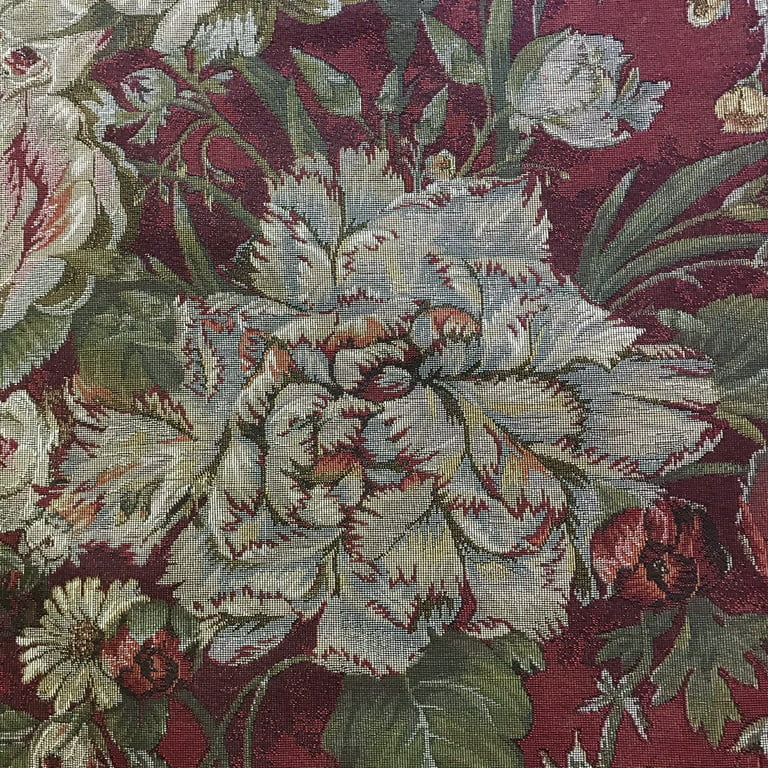Vintage Fabric by the Yard Upholstery, Flourishing Plants with Rustic  Branches Leaves Nostalgic Rural Field Art, Decorative Fabric for DIY and  Home